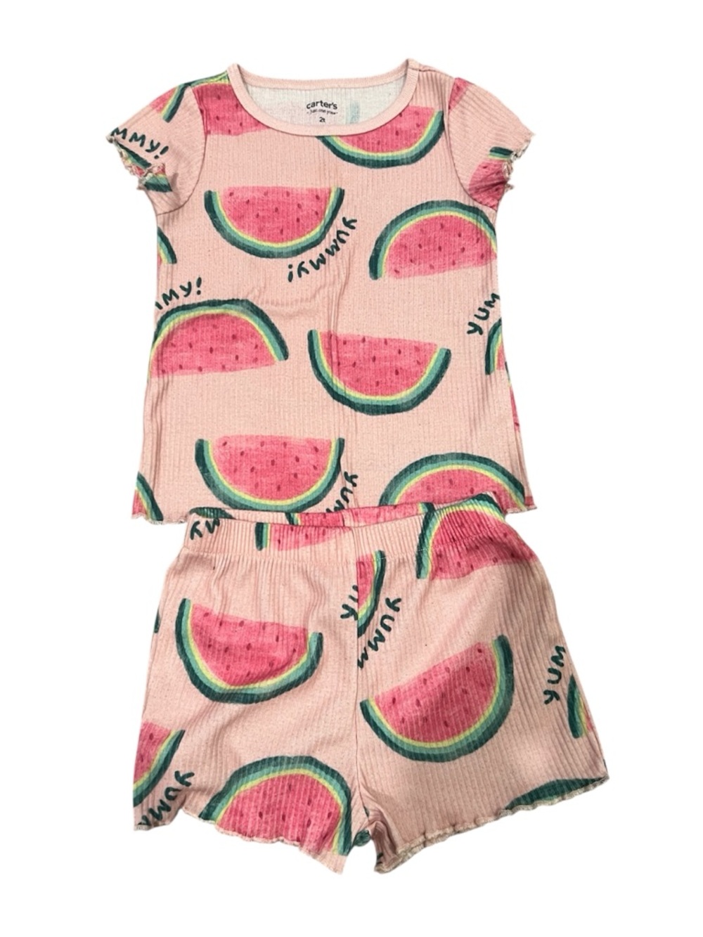 Carter's Pink Watermelon Print Toddlers Top and Shorts Set/ PJs